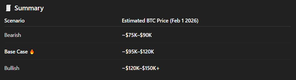 Прогноз цены биткоина. Источник: ChatGPT